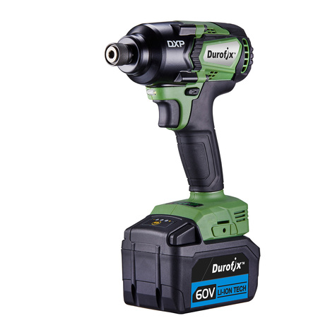 Durofix DXP 60V BLDC 1/4" Impact Driver 3-Stage 200 ft-lbs, Kit RI60165A1-PM